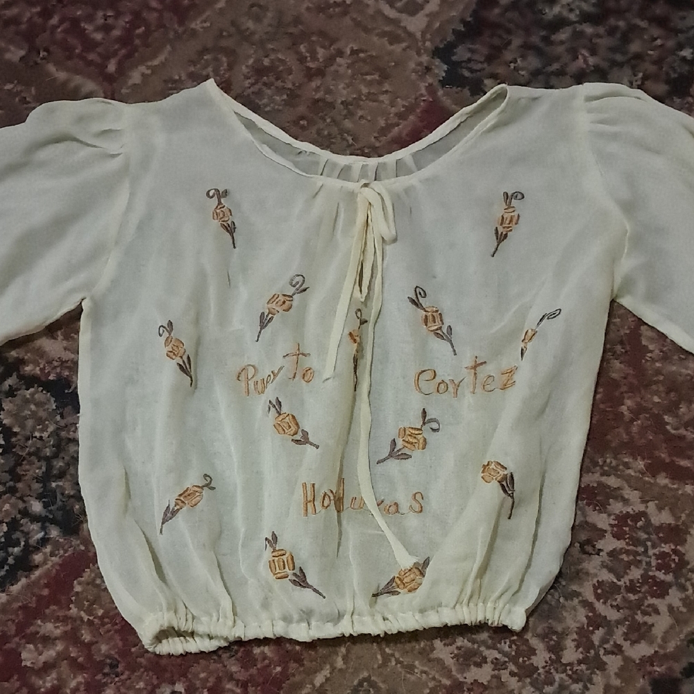 Adorable Vintage Sheer Blouse